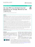 Zea mays RNA-seq estimated transcript abundances are strongly affected by read mapping bias