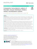 Comparative transcriptomic analysis of thermally stressed Arabidopsis thaliana meiotic recombination mutants