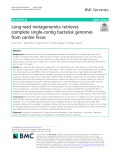 Long-read metagenomics retrieves complete single-contig bacterial genomes from canine feces