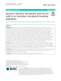 Genomic selection and genetic gain for nut yield in an Australian macadamia breeding population