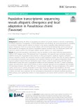 Population transcriptomic sequencing reveals allopatric divergence and local adaptation in Pseudotaxus chienii (Taxaceae)