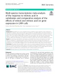 Multi-species transcriptome meta-analysis of the response to retinoic acid in vertebrates and comparative analysis of the effects of retinol and retinoic acid on gene expression in LMH cells