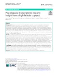 Post-diapause transcriptomic restarts: Insight from a high-latitude copepod