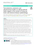 Transcriptomic, proteomic and ultrastructural studies on salinity-tolerant Aedes aegypti in the context of rising sea levels and arboviral disease epidemiology