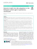 Genomic insight into diet adaptation in the biological control agent Cryptolaemus montrouzieri