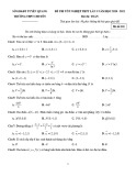 Đề thi thử tốt nghiệp THPT năm 2021 môn Toán có đáp án - Trường THPT chuyên Tuyên Quang (Lần 3)