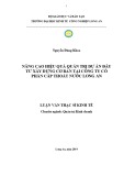 Luận văn Thạc sĩ Kinh tế: Nâng cao hiệu quả quản trị dự án đầu tư xây dựng cơ bản tại Công ty Cổ phần Cấp thoát nước Long An