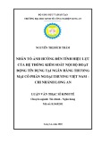 Luận văn Thạc sĩ Kinh tế: Nhân tố ảnh hưởng đến tính hiệu lực của hệ thống kiểm soát nội bộ hoạt động tín dụng tại Ngân hàng Thương mại Cổ phần Ngoại thương Việt Nam – Chi nhánh Long An