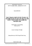 Luận văn Thạc sĩ Y học: Thực trạng và một số yếu tố nguy cơ về nhiễm khuẩn hô hấp cấp tính của trẻ dưới 5 tuổi tại một số xã miền núi tỉnh Bắc Kạn