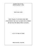 Luận văn Thạc sĩ y học: Thực trạng và sử dụng nhà tiêu ở người dân tộc Dao tại một số xã thuộc huyện Nguyên Bình, tỉnh Cao Bằng