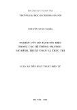 Luận án Tiến sĩ Kỹ thuật điện tử: Nghiên cứu bộ tách tín hiệu trong các hệ thống SM-STBC: Mô hình, thuật toán và thực thi