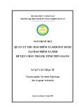 Luận văn Thạc sĩ Kinh tế: Quản lý thu bảo hiểm xã hội bắt buộc tại Bảo hiểm xã hội huyện Châu Thành tỉnh Tiền Giang