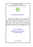 Luận văn Thạc sĩ Kinh tế: Ảnh hưởng phong cách lãnh đạo đến sự gắn kết với tổ chức của cán bộ, giảng viên, nhân viên tại Trường Đại học Kinh tế Công nghiệp Long An