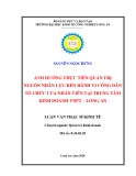 Luận văn Thạc sĩ Kinh tế: Ảnh hưởng thực tiễn quản trị nguồn nhân lực đến hành vi công dân tổ chức của nhân viên tại Trung tâm kinh doanh VNPT – Long An