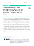 Comprehensive analysis of NAC transcription factor family uncovers drought and salinity stress response in pearl millet (Pennisetum glaucum)