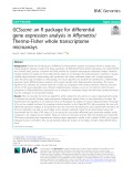GCSscore: An R package for differential gene expression analysis in Affymetrix/ Thermo-Fisher whole transcriptome microarrays