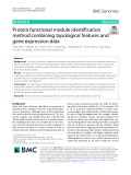 Protein functional module identification method combining topological features and gene expression data