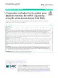 Comparative evaluation for the globin gene depletion methods for mRNA sequencing using the whole blood-derived total RNAs