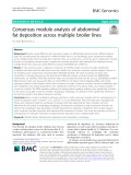 Consensus module analysis of abdominal fat deposition across multiple broiler lines