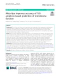 Meta-Apo improves accuracy of 16Samplicon-based prediction of microbiome function
