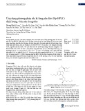 Ứng dụng phương pháp sắc kí lỏng pha đảo (Rp-HPLC) định lượng viên nén ticagrelor