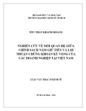 Luận văn Thạc sĩ Kinh tế: Nghiên cứu về mối quan hệ giữa chính sách nắm giữ tiền và lợi nhuận chứng khoán kỳ vọng của các doanh nghiệp tại Việt Nam