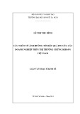 Luận văn Thạc sĩ Kinh tế: Các nhân tố ảnh hưởng tới kết quả IPO của các doanh nghiệp trên thị trường chứng khoán Việt Nam