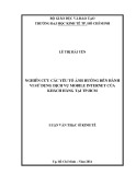 Luận văn Thạc sĩ Kinh tế: Nghiên cứu các yếu tố ảnh hưởng đến hành vi sử dụng dịch vụ mobile internet của khách hàng tại TP.HCM