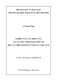 Luận văn Thạc sĩ Kinh tế: Nghiên cứu tác động của các cú sốc chính sách tiền tệ đến các biến kinh tế vĩ mô của Việt Nam