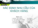 Bài thuyết trình Xác định nhu cầu của khách hàng