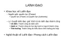 Bài giảng Tổ chức dự án - Chương 5: Lãnh đạo