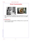 Lecture Mechanics of materials - Chapter 9: Strain transformation