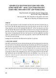 Nghiên cứu giải pháp giúp sinh viên Viện Công nghệ Việt – Nhật (VJIT) phấn đấu đạt danh hiệu “sinh viên 5 tốt” cấp Trung ương