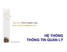 Bài giảng Hệ thống thông tin quản lý – Vũ Đinh Nghiêm Hùng