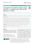 Comparative transcriptome analysis reveals that PCK1 is a potential gene affecting IMF deposition in buffalo
