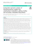 Comparative genomic analysis of Flavobacteriaceae: Insights into carbohydrate metabolism, gliding motility and secondary metabolite biosynthesis