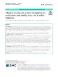 Effect of recent and ancient inbreeding on production and fertility traits in Canadian Holsteins