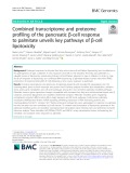 Combined transcriptome and proteome profiling of the pancreatic β-cell response to palmitate unveils key pathways of β-cell lipotoxicity