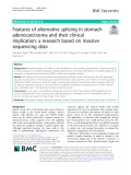 Features of alternative splicing in stomach adenocarcinoma and their clinical implication: A research based on massive sequencing data