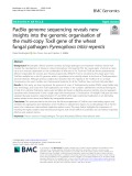 PacBio genome sequencing reveals new insights into the genomic organisation of the multi-copy ToxB gene of the wheat fungal pathogen Pyrenophora tritici-repentis