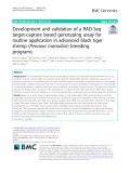 Development and validation of a RAD-Seq target-capture based genotyping assay for routine application in advanced black tiger shrimp (Penaeus monodon) breeding programs