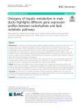 Ontogeny of hepatic metabolism in mule ducks highlights different gene expression profiles between carbohydrate and lipid metabolic pathways