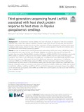 Third-generation sequencing found LncRNA associated with heat shock protein response to heat stress in Populus qiongdaoensis seedlings
