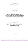 Luận văn Thạc sĩ Quản lý tài nguyên và môi trường: Đánh giá tình hình thực hiện quy hoạch sử dụng đất kỳ đầu (2011 – 2015) của huyện Thạch Hà và đề xuất phương án điều chỉnh đến năm 2020