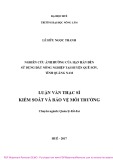 Luận văn Thạc sĩ Kiểm soát và Bảo vệ môi trường: Nghiên cứu ảnh hưởng của hạn hán đến sử dụng đất nông nghiệp tại huyện Quế Sơn, tỉnh Quảng Nam