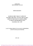 Luận văn Thạc sĩ Quản lý tài nguyên môi trường: Đánh giá thực trạng và đề xuất giải pháp cấp giấy chứng nhận quyền sử dụng đất cho hộ gia đình, cá nhân ở thành phố Đà Nẵng giai đoạn 2013 - 2017