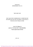 Luận văn Thạc sĩ Quản lý tài nguyên và môi trường: Thực trạng công tác định giá đất cụ thể để tính tiền bồi thường khi Nhà nước thu hồi đất tại một số dự án ở huyện Lệ Thủy, tỉnh Quảng Bình