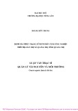 Luận văn Thạc sĩ Quản lý tài nguyên và môi trường: Đánh giá thực trạng sử dụng đất cụm công nghiệp trên địa bàn thị xã Quảng Trị, tỉnh Quảng Trị