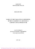 Luận văn Thạc sĩ Quản lý tài nguyên môi trường: Nghiên cứu thực trạng công tác bồi thường, hỗ trợ và tái định cư của một số dự án tại huyện Cam Lộ, tỉnh Quảng Trị