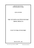 Luận văn Thạc sĩ Toán học: Việc xây dựng giải tích toán học trong thế kỷ 19